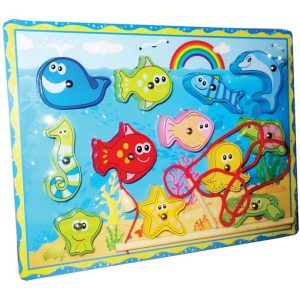 Brinquedo Pedagógico Madeira Pescaria Divertida