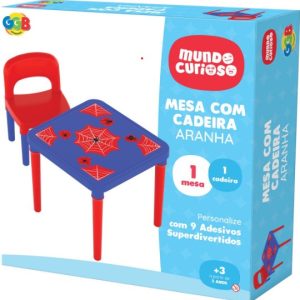 Mesinha/Cadeira Aranha Mesa e Cadeira com Adesivos