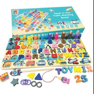 Brinquedo Pedagógico Madeira Montessori 7x1