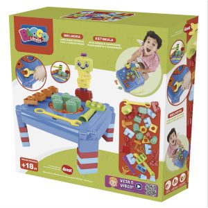 Brinquedo para Montar Bancada Mecânico Bloco 36 peças